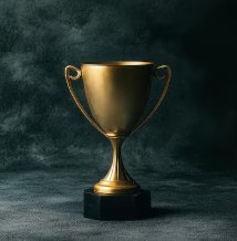 A gold trophy representing academic excellence
