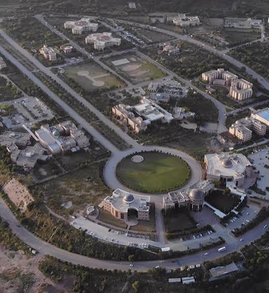 Aerial view of the NUST campus in Islamabad, Pakistan